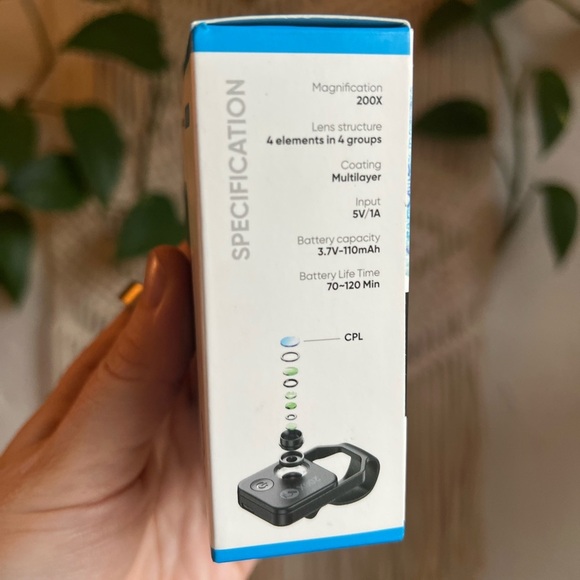 200x Smartphone Microscope with CPL – Clip-On HD Lens Macro Camera Attachment - Picture 7 of 8